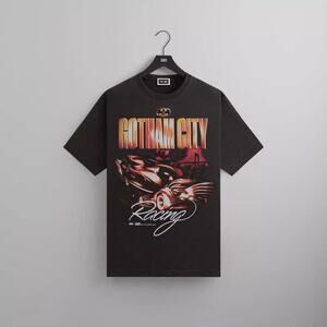 Kith x Batman Batmobile Gotham City Racing Vintage Black Tee Sz L